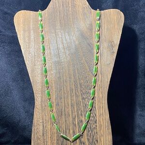 Vintage Chic Green and Gold Necklace